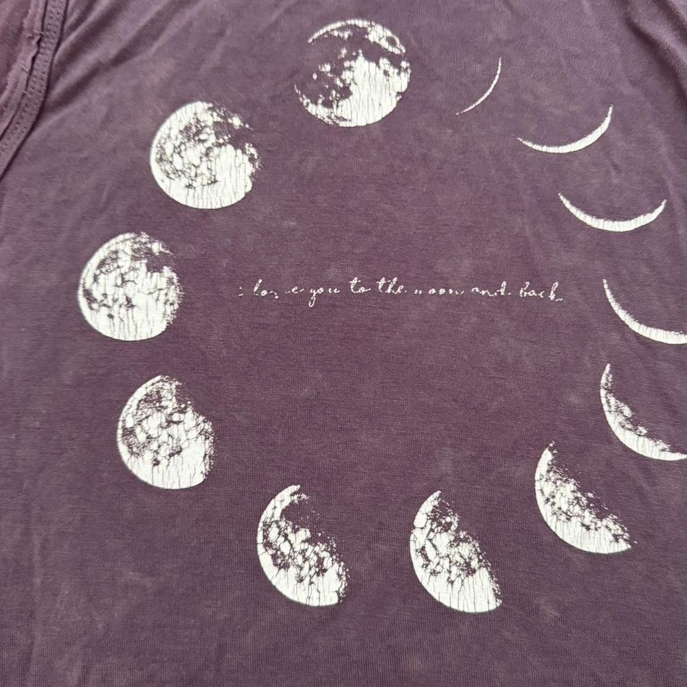 Moon Phase Tank Top Purple Whimsigoth Witchy Fairy Grunge Size S - Picture 6 of 7